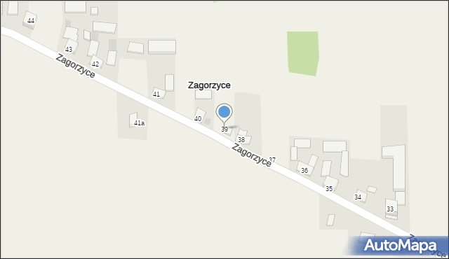 Zagorzyce, Zagorzyce, 39, mapa Zagorzyce