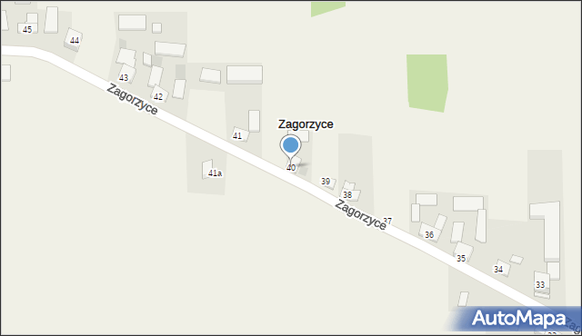 Zagorzyce, Zagorzyce, 40, mapa Zagorzyce