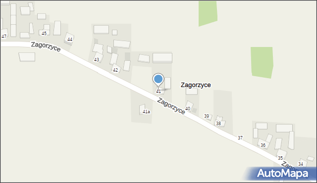 Zagorzyce, Zagorzyce, 41, mapa Zagorzyce