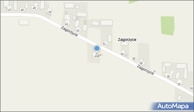 Zagorzyce, Zagorzyce, 41a, mapa Zagorzyce