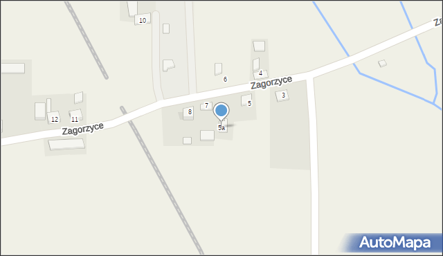 Zagorzyce, Zagorzyce, 5a, mapa Zagorzyce