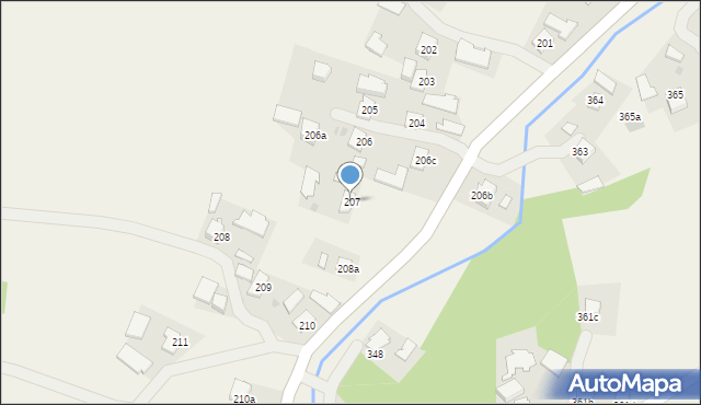 Zagorzyce, Zagorzyce, 207, mapa Zagorzyce