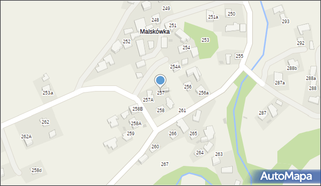 Zagorzyce, Zagorzyce, 257, mapa Zagorzyce