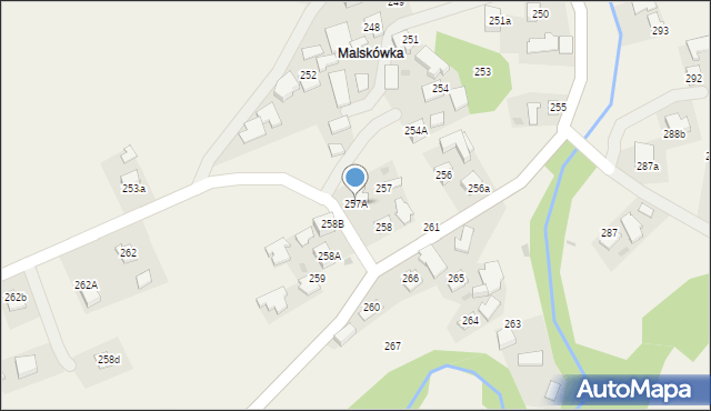 Zagorzyce, Zagorzyce, 257A, mapa Zagorzyce