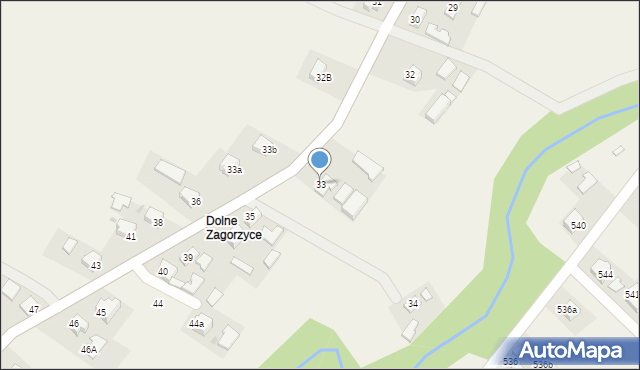 Zagorzyce, Zagorzyce, 33, mapa Zagorzyce