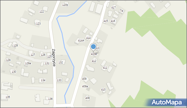 Zagorzyce, Zagorzyce, 413a, mapa Zagorzyce