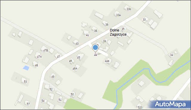 Zagorzyce, Zagorzyce, 44, mapa Zagorzyce