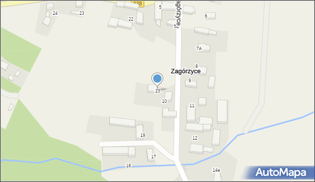 Zagórzyce, Zagórzyce, 13, mapa Zagórzyce