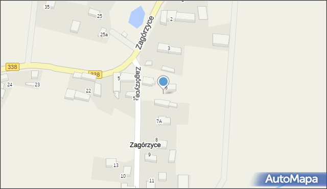 Zagórzyce, Zagórzyce, 7, mapa Zagórzyce