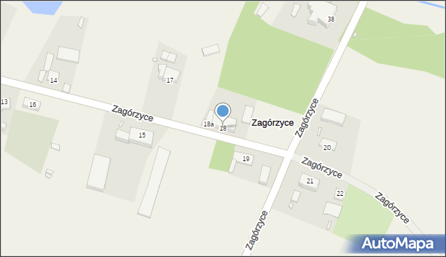 Zagórzyce, Zagórzyce, 18, mapa Zagórzyce