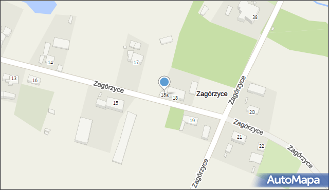 Zagórzyce, Zagórzyce, 18a, mapa Zagórzyce