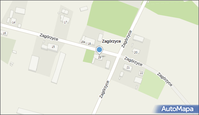 Zagórzyce, Zagórzyce, 19, mapa Zagórzyce