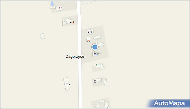 Zagorzyce, Zagorzyce, 20, mapa Zagorzyce