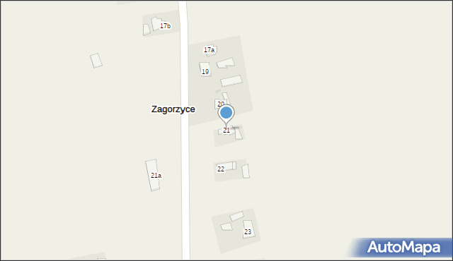 Zagorzyce, Zagorzyce, 21, mapa Zagorzyce