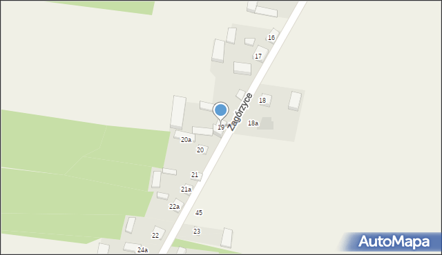 Zagórzyce, Zagórzyce, 19, mapa Zagórzyce