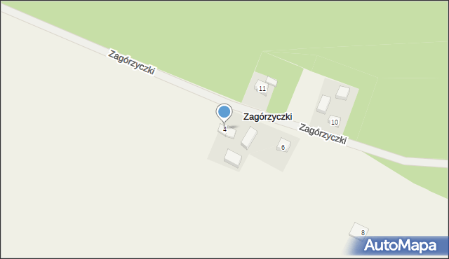 Zagórzyczki, Zagórzyczki, 4, mapa Zagórzyczki