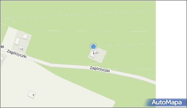 Zagórzyczki, Zagórzyczki, 9, mapa Zagórzyczki