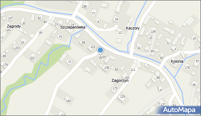 Zagorzyn, Zagorzyn, 10, mapa Zagorzyn