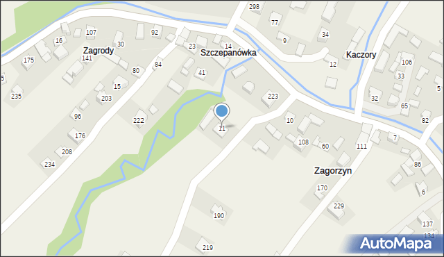 Zagorzyn, Zagorzyn, 11, mapa Zagorzyn