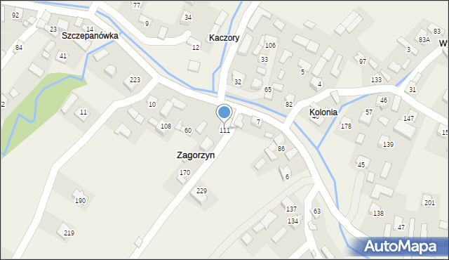 Zagorzyn, Zagorzyn, 111, mapa Zagorzyn