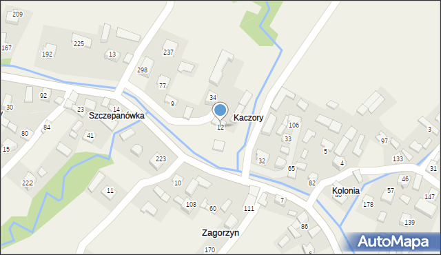 Zagorzyn, Zagorzyn, 12, mapa Zagorzyn