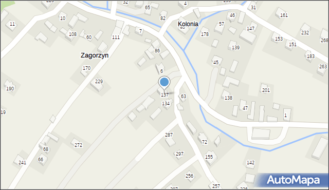 Zagorzyn, Zagorzyn, 137, mapa Zagorzyn