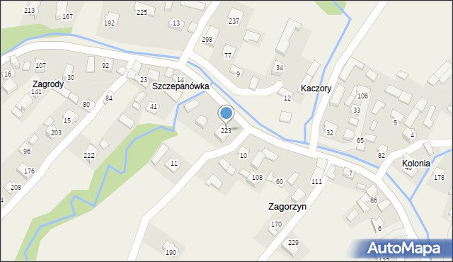 Zagorzyn, Zagorzyn, 223, mapa Zagorzyn
