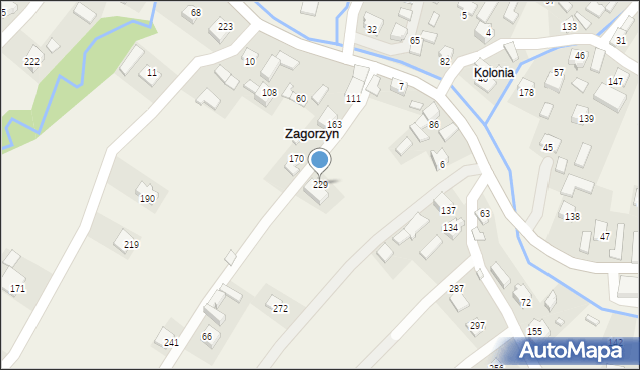 Zagorzyn, Zagorzyn, 229, mapa Zagorzyn