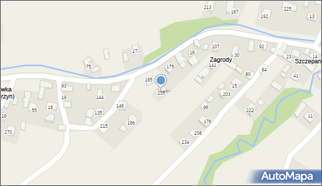 Zagorzyn, Zagorzyn, 235, mapa Zagorzyn