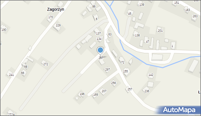 Zagorzyn, Zagorzyn, 287, mapa Zagorzyn