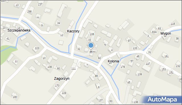 Zagorzyn, Zagorzyn, 65, mapa Zagorzyn