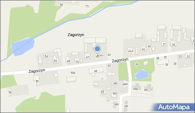 Zagorzyn, Zagorzyn, 45, mapa Zagorzyn