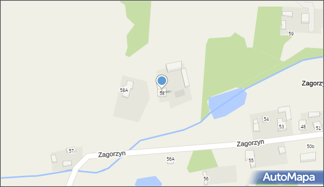 Zagorzyn, Zagorzyn, 58, mapa Zagorzyn