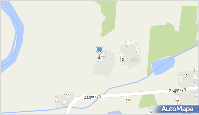 Zagorzyn, Zagorzyn, 58A, mapa Zagorzyn