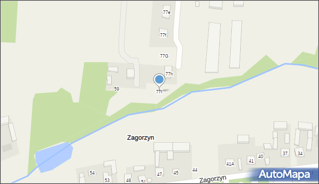 Zagorzyn, Zagorzyn, 77I, mapa Zagorzyn