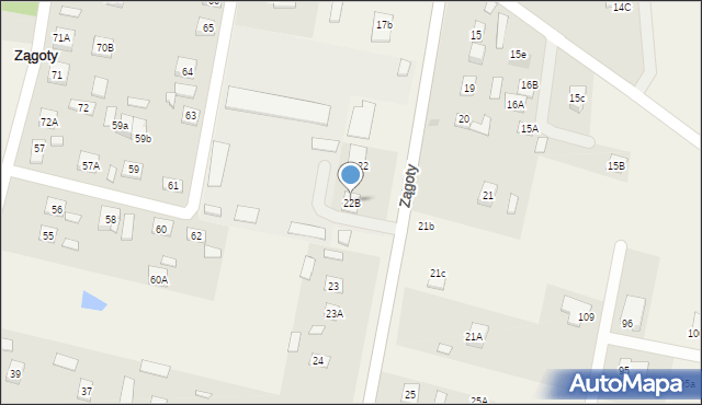 Zągoty, Zągoty, 22B, mapa Zągoty