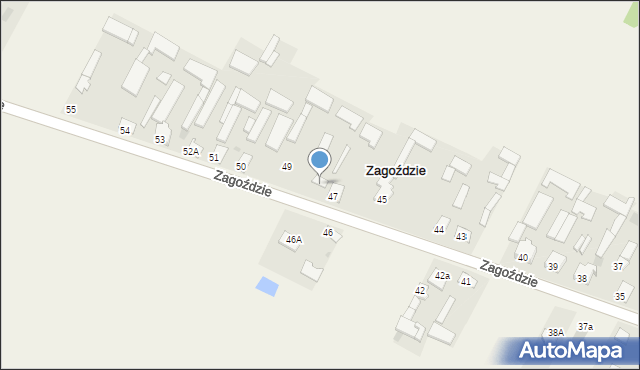 Zagoździe, Zagoździe, 48, mapa Zagoździe