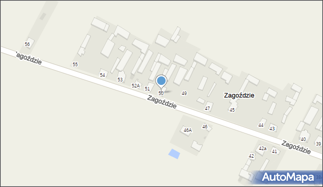 Zagoździe, Zagoździe, 50, mapa Zagoździe