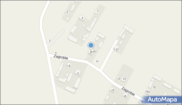 Zagroble, Zagroble, 10, mapa Zagroble