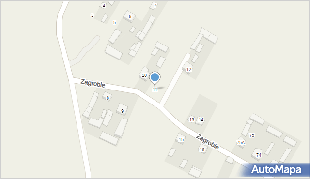 Zagroble, Zagroble, 11, mapa Zagroble