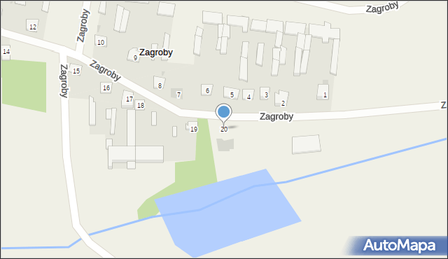 Zagroby, Zagroby, 20, mapa Zagroby