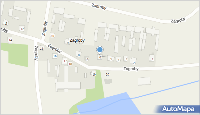 Zagroby, Zagroby, 6, mapa Zagroby