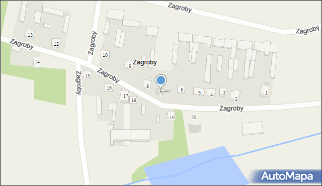 Zagroby, Zagroby, 7, mapa Zagroby