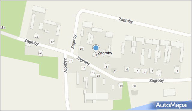 Zagroby, Zagroby, 9, mapa Zagroby