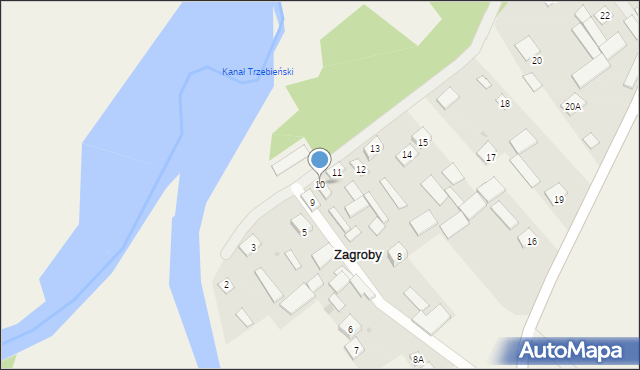 Zagroby, Zagroby, 10, mapa Zagroby