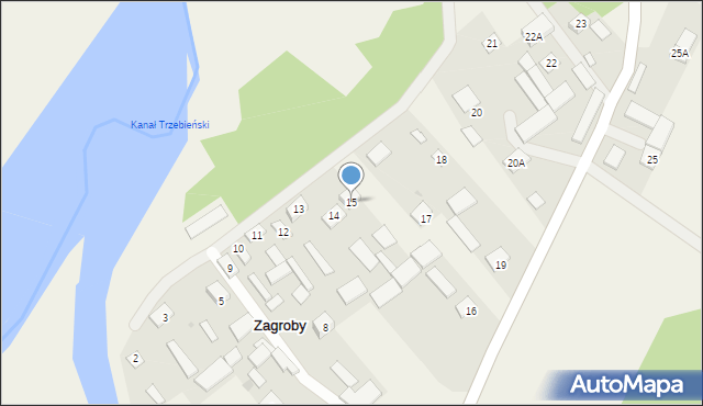 Zagroby, Zagroby, 15, mapa Zagroby