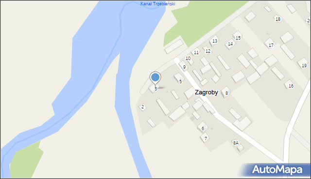 Zagroby, Zagroby, 3, mapa Zagroby