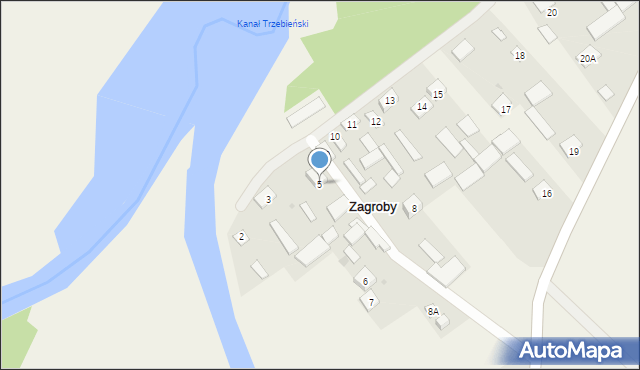 Zagroby, Zagroby, 5, mapa Zagroby