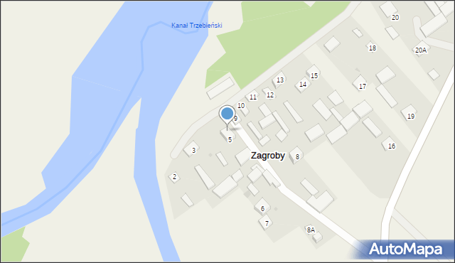 Zagroby, Zagroby, 5A, mapa Zagroby