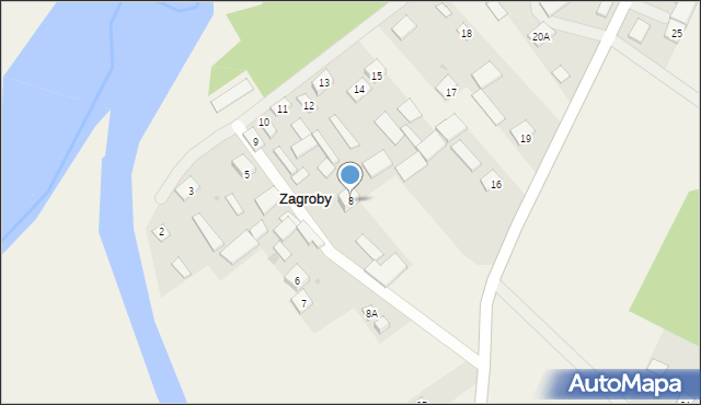 Zagroby, Zagroby, 8, mapa Zagroby